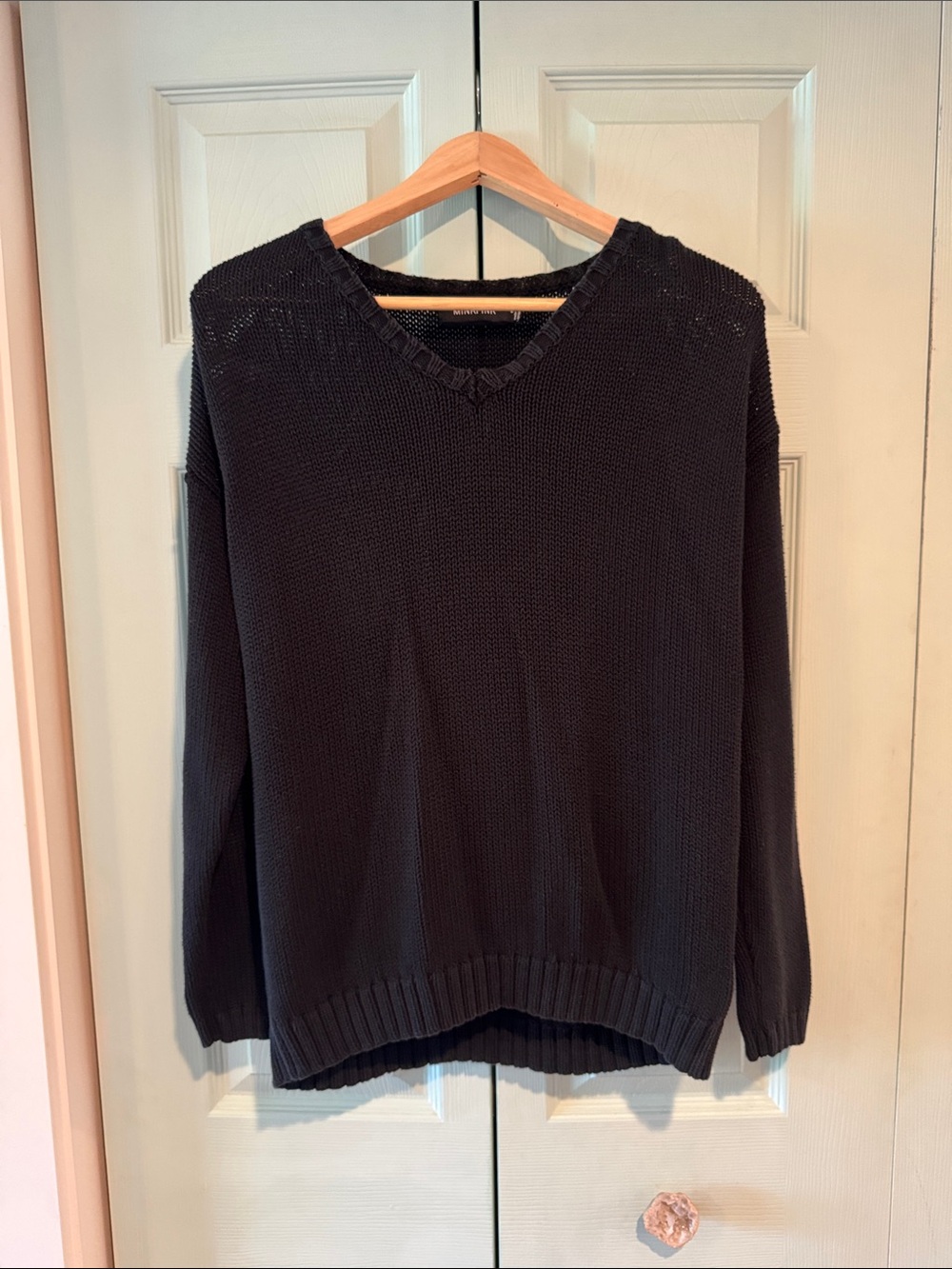 MINKPINK Black V-Neck Knit Sweater